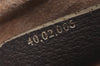 Authentic GUCCI Web Sherry Line Hand Boston Bag GG PVC Leather Brown 9256I