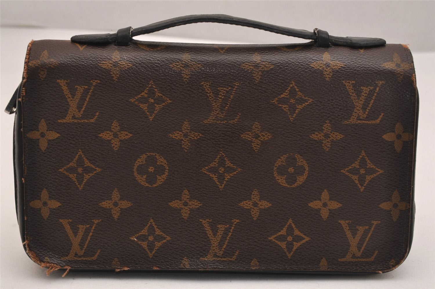 Authentic Louis Vuitton Monogram Macassar Zippy XL Wallet Purse M61506 LV 9258J