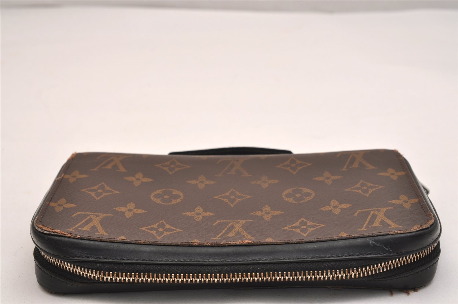 Authentic Louis Vuitton Monogram Macassar Zippy XL Wallet Purse M61506 LV 9258J