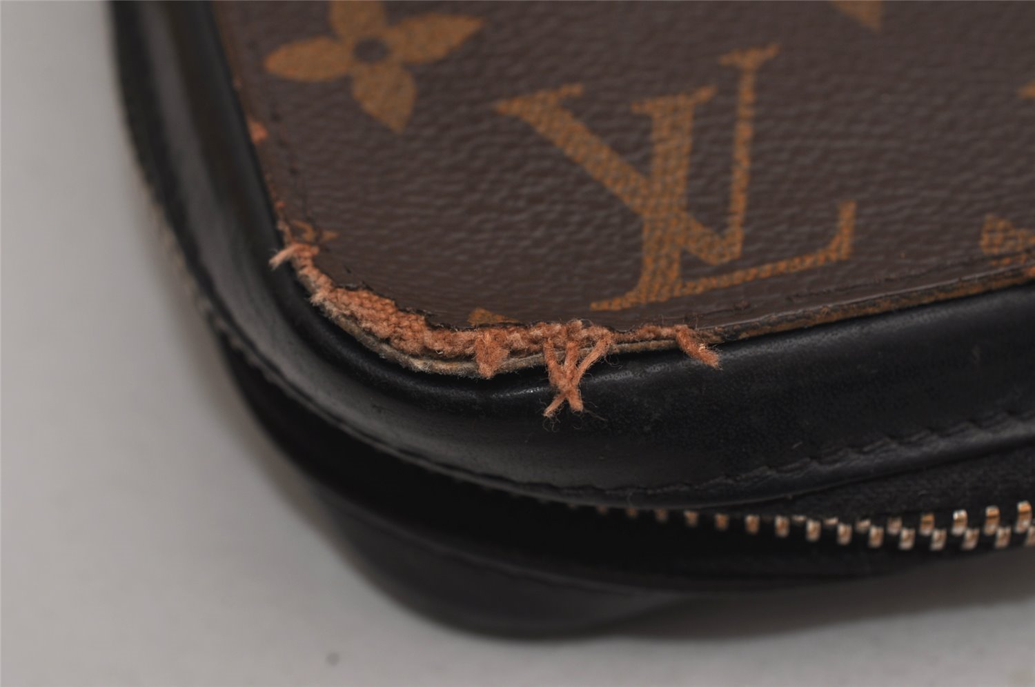 Authentic Louis Vuitton Monogram Macassar Zippy XL Wallet Purse M61506 LV 9258J