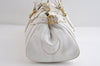 Authentic Chloe Vintage Paddington Leather Shoulder Hand Bag White 9259I