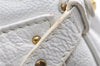 Authentic Chloe Vintage Paddington Leather Shoulder Hand Bag White 9259I