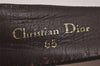 Auth Christian Dior Trotter Belt Canvas Leather Size 65cm 25.6inches Brown 9261I