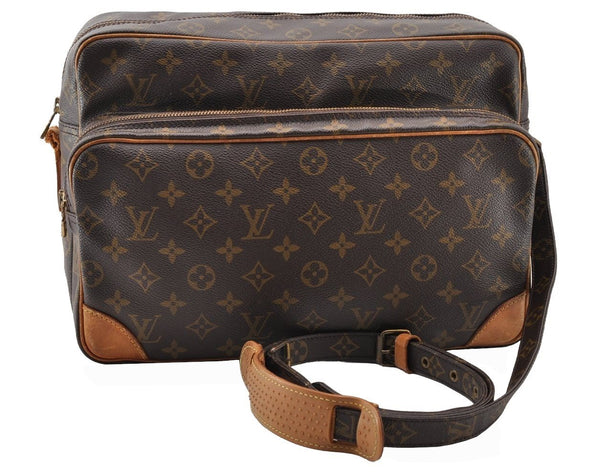 Authentic Louis Vuitton Monogram Nile 34 Shoulder Cross Bag M45242 Junk 9265I