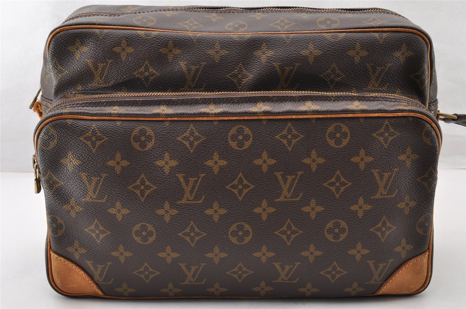 Authentic Louis Vuitton Monogram Nile 34 Shoulder Cross Bag M45242 Junk 9265I