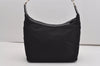Authentic GUCCI Bamboo Shoulder Hand Bag Purse Nylon Leather Black 9269I