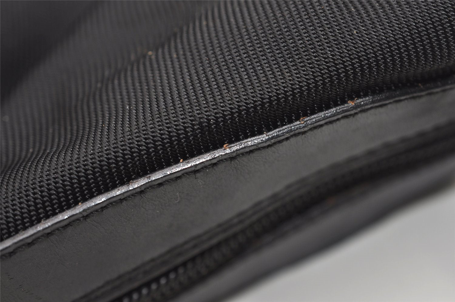 Authentic GUCCI Bamboo Shoulder Hand Bag Purse Nylon Leather Black 9269I