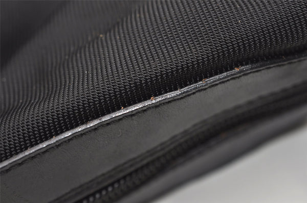 Authentic GUCCI Bamboo Shoulder Hand Bag Purse Nylon Leather Black 9269I