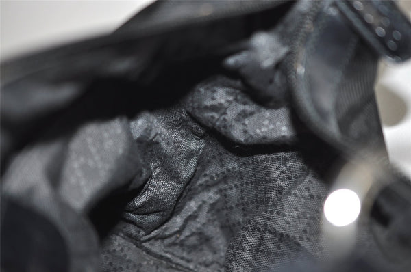 Authentic GUCCI Bamboo Shoulder Hand Bag Purse Nylon Leather Black 9269I