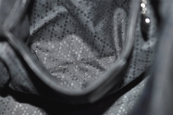 Authentic GUCCI Bamboo Shoulder Hand Bag Purse Nylon Leather Black 9269I