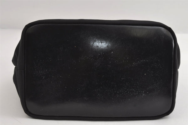 Authentic GUCCI Bamboo Shoulder Hand Bag Purse Nylon Leather Black 9270I