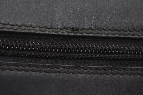 Authentic GUCCI Bamboo Shoulder Hand Bag Purse Nylon Leather Black 9270I