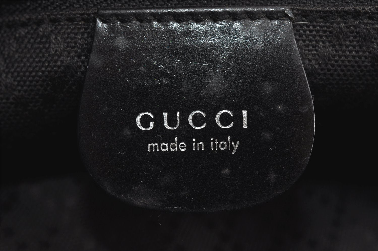Authentic GUCCI Bamboo Shoulder Hand Bag Purse Nylon Leather Black 9270I