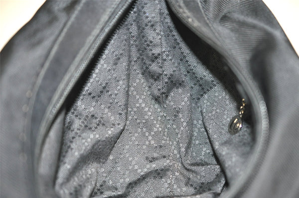 Authentic GUCCI Bamboo Shoulder Hand Bag Purse Nylon Leather Black 9270I