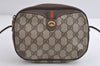 Authentic GUCCI Web Sherry Line Shoulder Bag GG PVC Leather Brown Junk 9271I