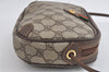 Authentic GUCCI Web Sherry Line Shoulder Bag GG PVC Leather Brown Junk 9271I