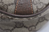 Authentic GUCCI Web Sherry Line Shoulder Bag GG PVC Leather Brown Junk 9271I
