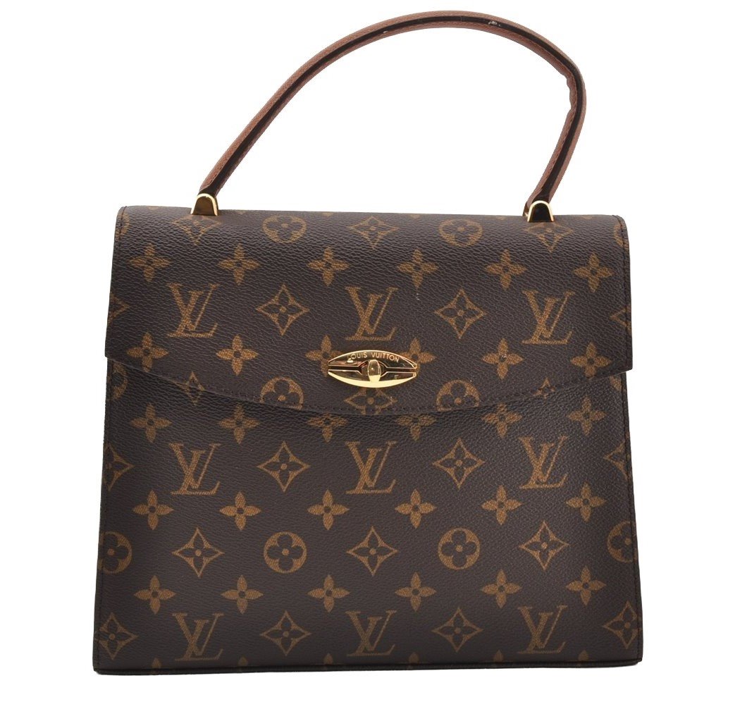 Authentic Louis Vuitton Monogram Malesherbes Hand Bag Purse M51379 LV 9272I