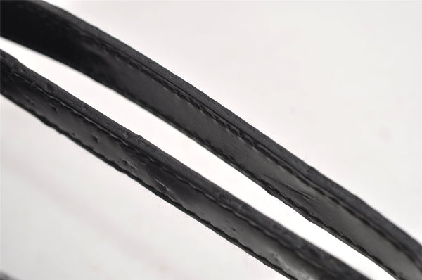 Authentic GUCCI Interlocking G Clutch Hand Bag Purse Enamel Black Junk 9272J