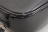 Authentic GUCCI Interlocking G Clutch Hand Bag Purse Enamel Black Junk 9272J
