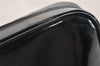 Authentic GUCCI Interlocking G Clutch Hand Bag Purse Enamel Black Junk 9272J