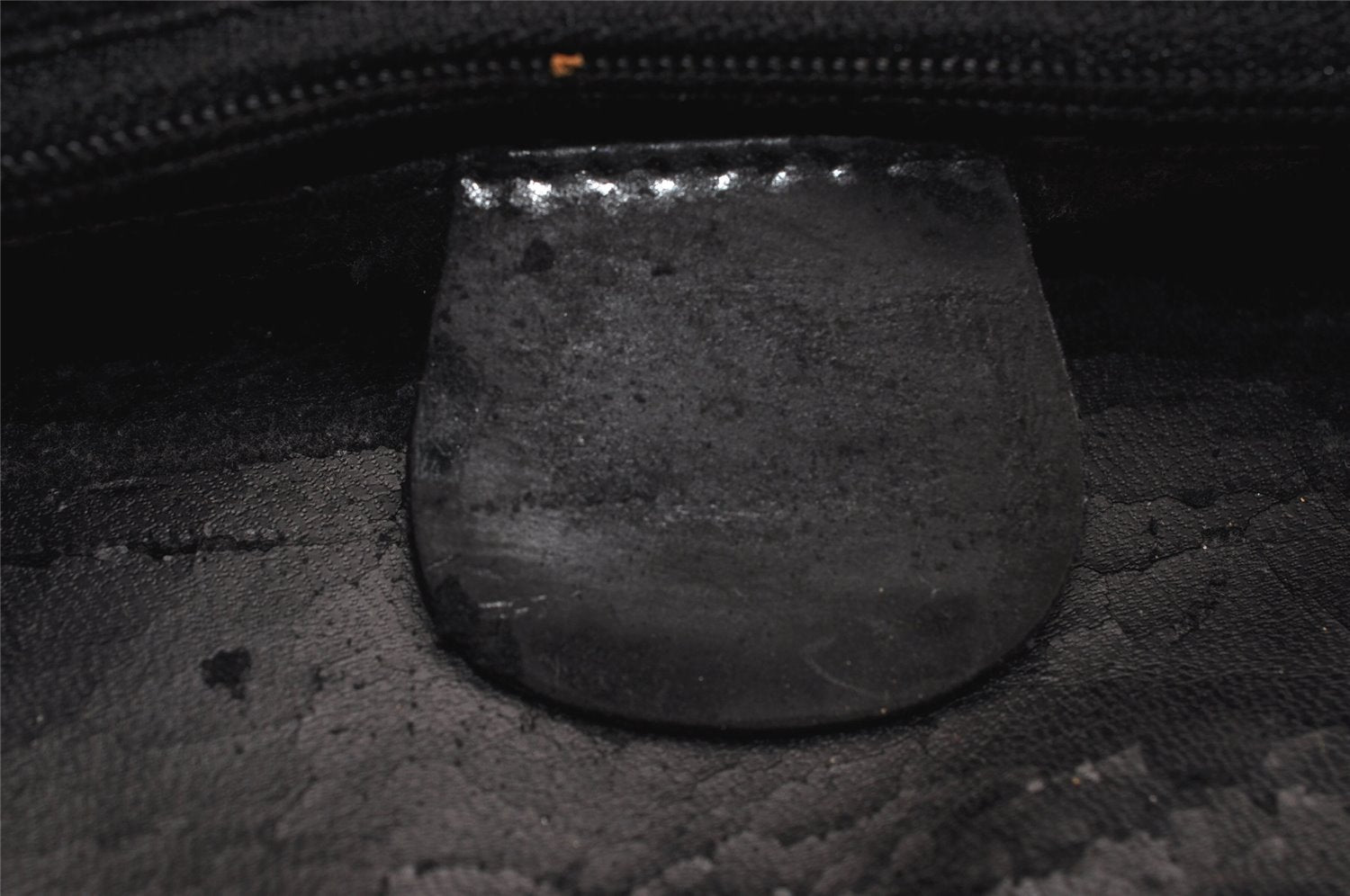 Authentic GUCCI Interlocking G Clutch Hand Bag Purse Enamel Black Junk 9272J