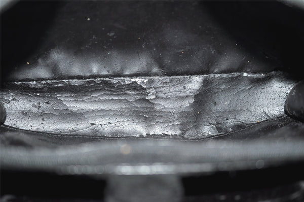 Authentic GUCCI Interlocking G Clutch Hand Bag Purse Enamel Black Junk 9272J