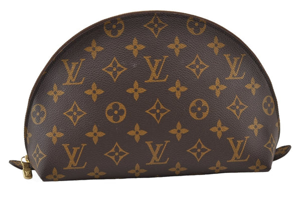 Authentic Louis Vuitton Monogram Trousse Demi Ronde 23 Pouch M47520 Junk 9273I