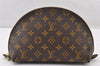 Authentic Louis Vuitton Monogram Trousse Demi Ronde 23 Pouch M47520 Junk 9273I