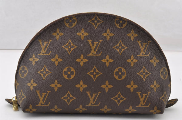 Authentic Louis Vuitton Monogram Trousse Demi Ronde 23 Pouch M47520 Junk 9273I