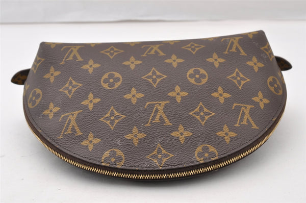 Authentic Louis Vuitton Monogram Trousse Demi Ronde 23 Pouch M47520 Junk 9273I