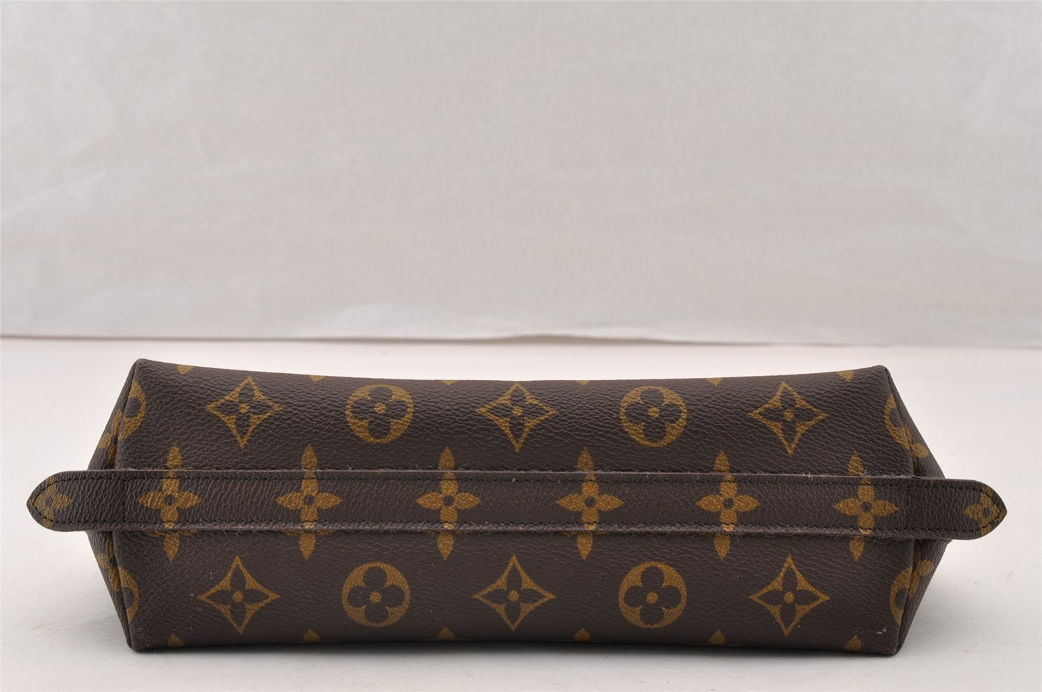 Authentic Louis Vuitton Monogram Trousse Demi Ronde 23 Pouch M47520 Junk 9273I