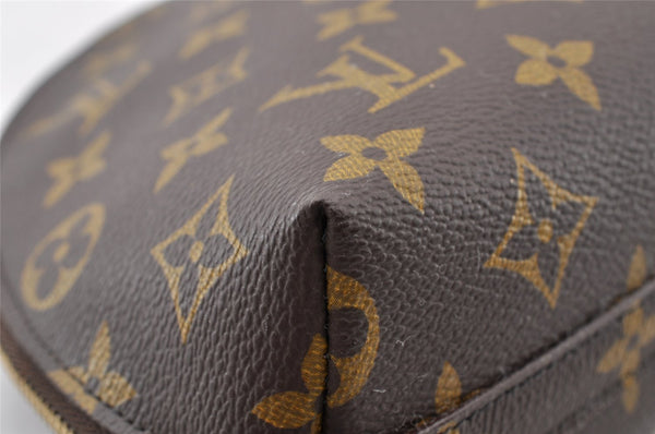 Authentic Louis Vuitton Monogram Trousse Demi Ronde 23 Pouch M47520 Junk 9273I