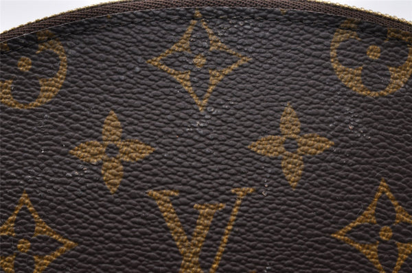 Authentic Louis Vuitton Monogram Trousse Demi Ronde 23 Pouch M47520 Junk 9273I