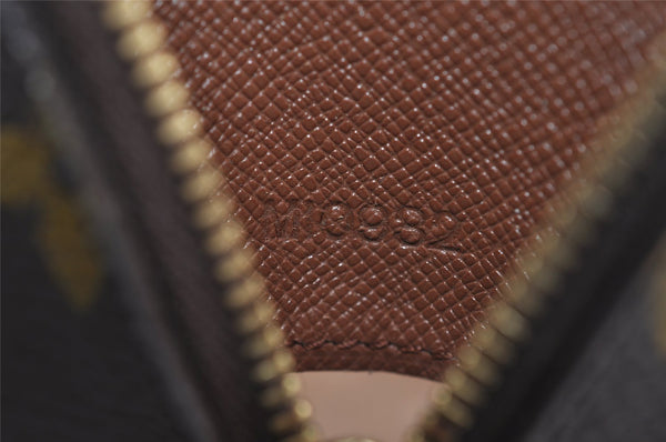 Authentic Louis Vuitton Monogram Trousse Demi Ronde 23 Pouch M47520 Junk 9273I