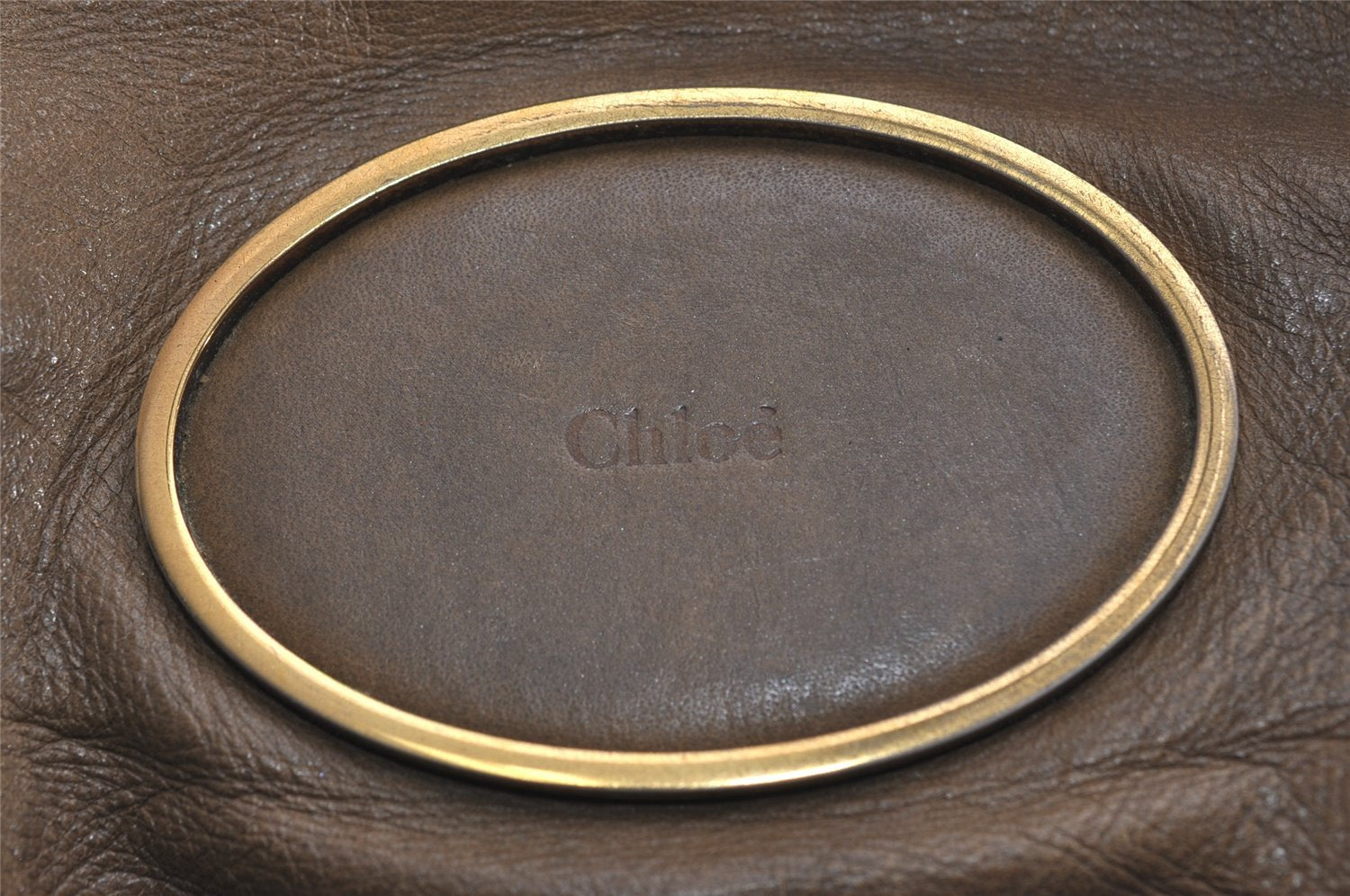 Authentic Chloe Vintage Victoria Shoulder Tote Bag Leather Brown 9273J