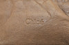 Authentic Chloe Vintage Victoria Shoulder Tote Bag Leather Brown 9273J