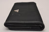 Authentic PRADA Vintage Nylon Leather Long Wallet Purse Black 9274I
