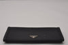 Authentic PRADA Vintage Nylon Leather Long Wallet Purse Black 9274I