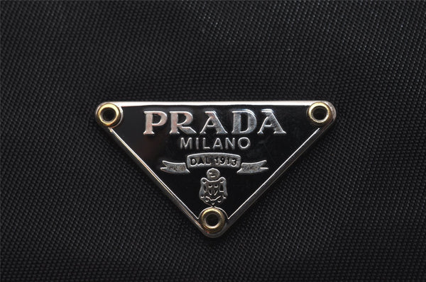 Authentic PRADA Vintage Nylon Leather Long Wallet Purse Black 9274I