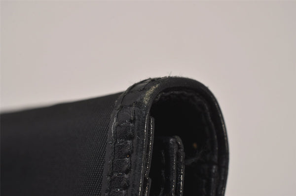 Authentic PRADA Vintage Nylon Leather Long Wallet Purse Black 9274I