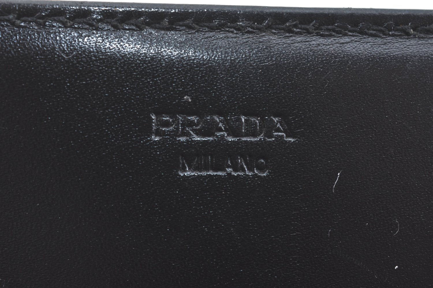 Authentic PRADA Vintage Nylon Leather Long Wallet Purse Black 9274I