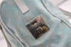 Authentic GUCCI Hand Boston Bag Purse GG Canvas Leather 0000851 Light Blue 9275I