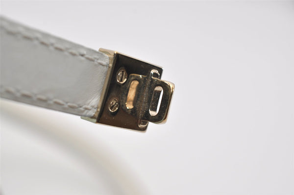 Authentic GUCCI Hand Boston Bag Purse GG Canvas Leather 0000851 Light Blue 9275I