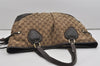 Authentic GUCCI Tribeca Tassel Tote Bag GG Canvas Leather 211954 Brown 9276I