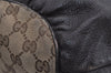 Authentic GUCCI Tribeca Tassel Tote Bag GG Canvas Leather 211954 Brown 9276I
