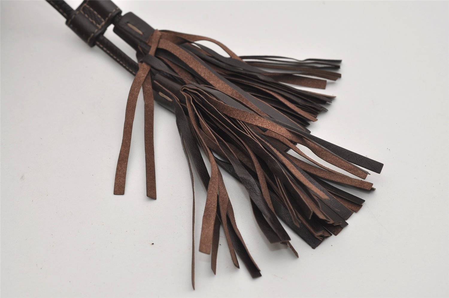 Authentic GUCCI Tribeca Tassel Tote Bag GG Canvas Leather 211954 Brown 9276I