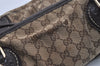 Authentic GUCCI Tribeca Tassel Tote Bag GG Canvas Leather 211954 Brown 9276I