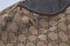 Authentic GUCCI Tribeca Tassel Tote Bag GG Canvas Leather 211954 Brown 9276I