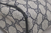 Authentic GUCCI Sherry Line Shoulder Cross Bag GG PVC Leather Navy Junk 9277I